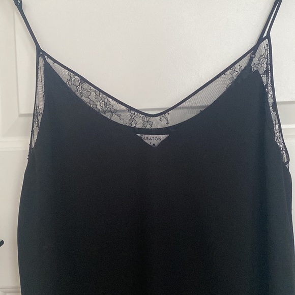 Lace trim luxe spaghetti strap tank top - Picture 4 of 4